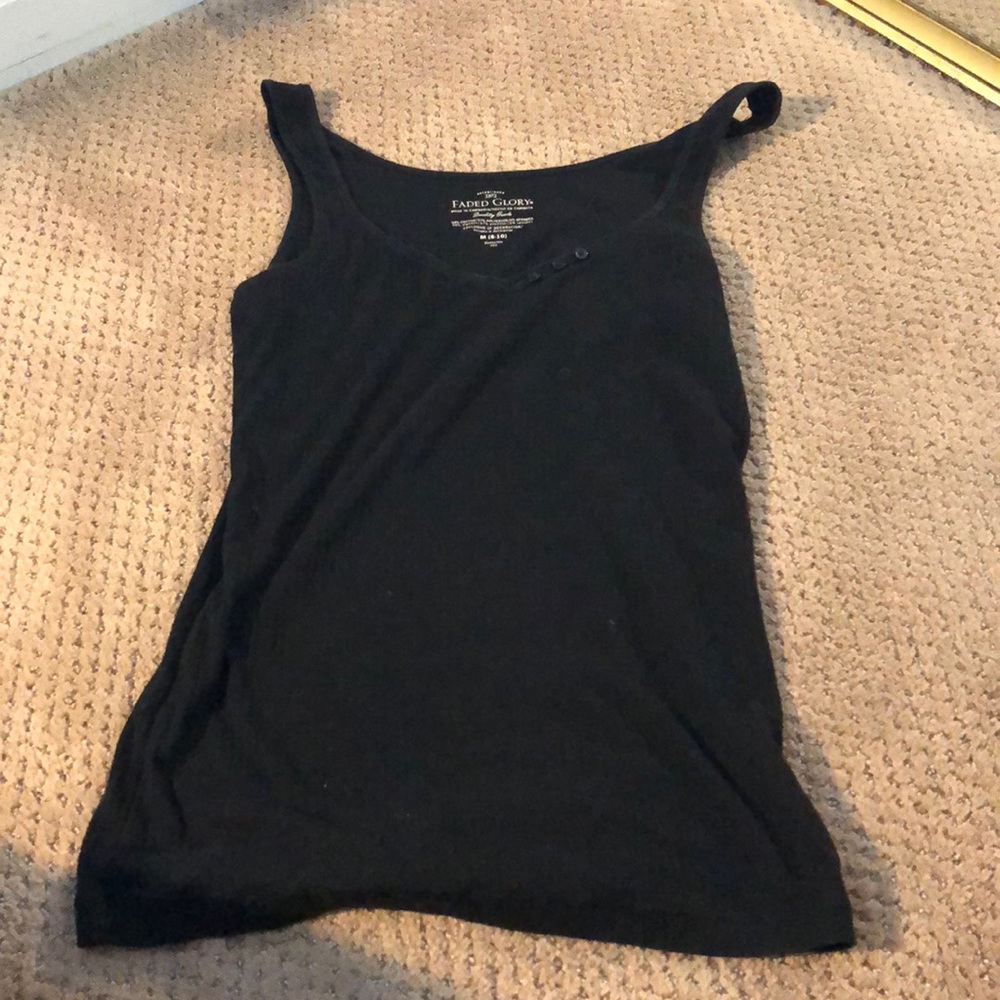 All black Faded Glory tank top